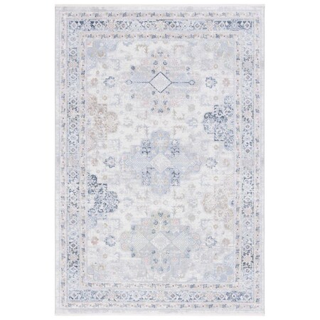 Safavieh 6 ft. 7 in. x 6 ft. 7 in. Bayside Flat Weave Round Area Rug; Grey & Blue BAY116F-7R